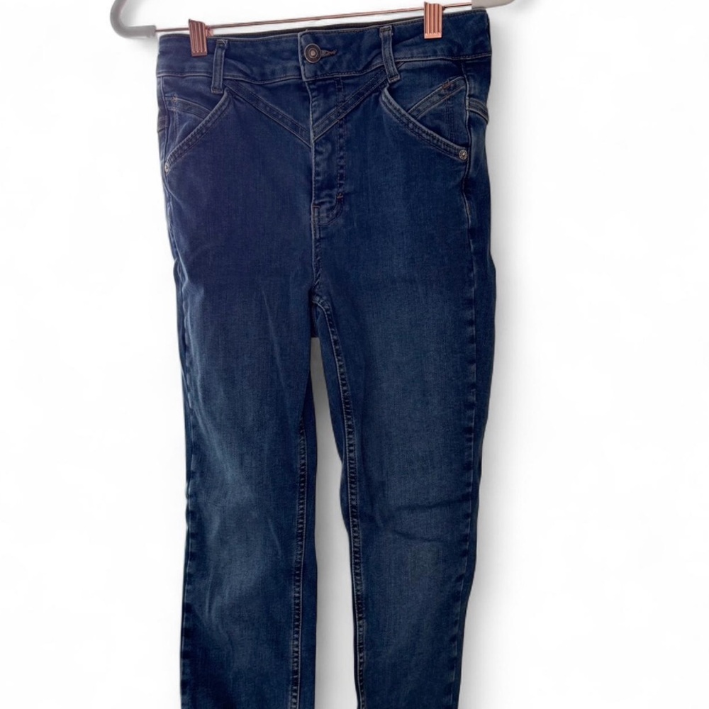 Free People Blue Skinny Jeans High-Rise